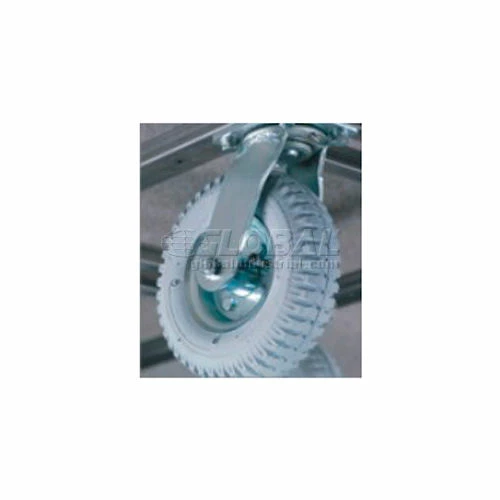 Glaro Bellman Hotel Cart 35x24 Satin Brass with Black Carpet & Pneu. Wheels - Image 4