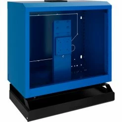 Rousseau Metal Rousseau R5MCA-2452 Wall-Mounted Cabinet with Keyboard and Mouse Support, Avalanche Blue