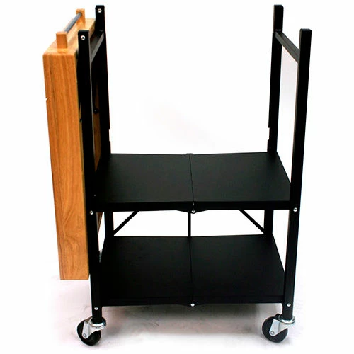 Origami Rack Origami RBT-03 Collapsible Kitchen Island Cart, 23" x 16" Shelf, Black - Image 2