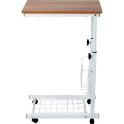 Mind Reader Products Mind Reader Adjustable Height Laptop Desk With Storage Basket, Brown