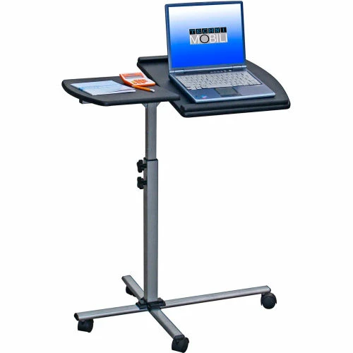 Techni Mobili Deluxe Rolling Laptop Stand, 30"W x 16"D x 36"H, Graphite - Image 2