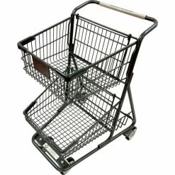 R.W. Rogers Company Steel Shopping Cart 2.6 Cu. Ft. Capacity, Black