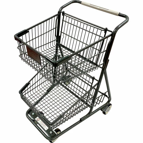 R.W. Rogers Company Steel Shopping Cart 2.6 Cu. Ft. Capacity, Black