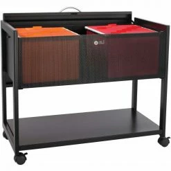 Safco® 5353 Mobile File with Locking Top - Black