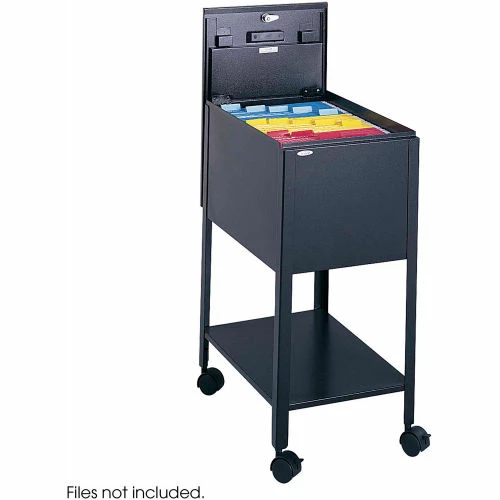 Safco® 5361 Standard Letter Sized Mobile Tub File with Lock - Black