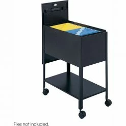 Safco® 5362 Extra Deep Letter Sized Mobile Tub File with Lock - Black
