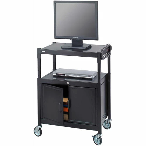 Safco® Steel Adjustable AV Cart With Cabinet - Image 13