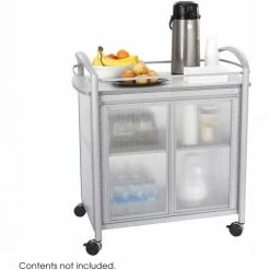 Safco Impromptu Refreshment Cart, 34"W x 21-1/4"D x 36-1/2"H, Gray