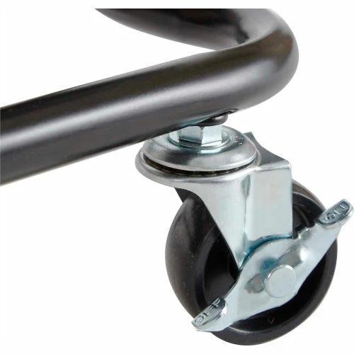 Seville Classic 3-Tier Rolling Steel Storage Bin Utility Kitchen Cart With Wheels, Black - Image 5