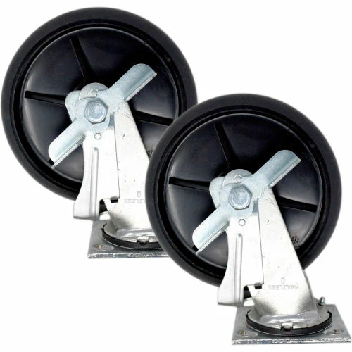 Rubbermaid® 8" Swivel, Quiet Casters for Rubbermaid® Full Size Cleaning Carts - 2/Pkg