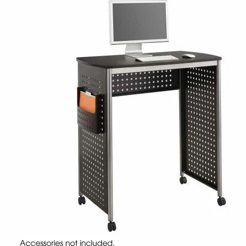 Safco® Products 1908BL Scoot Stand-Up Workstation, Black/Silver