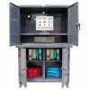 StrongHold Strong Hold Industrial Computer Cabinet with 3 Compartments 48"W x 24"D x 78"H