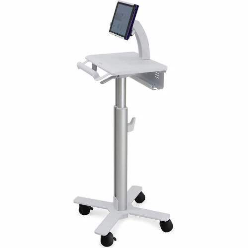 Ergotron® StyleView® SV10 Non-Powered Tablet Cart, White/Aluminum