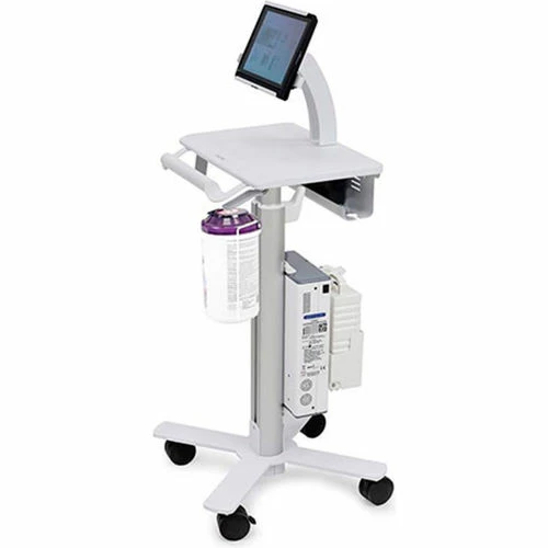 Ergotron® StyleView® SV10 Non-Powered Tablet Cart, White/Aluminum - Image 2