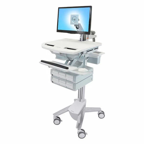 Ergotron® SV43-1260-0 StyleView® Medical Cart with LCD Arm, 6 Drawers