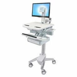 Ergotron® SV43-1310-0 StyleView® Medical Cart with LCD Pivot, 1 Drawer