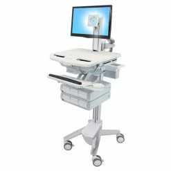 Ergotron® SV43-1360-0 StyleView® Medical Cart with LCD Pivot, 6 Drawers