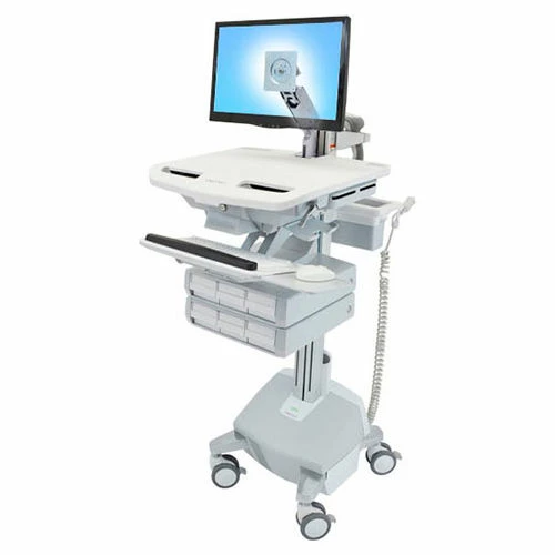 Ergotron® SV44-1262-1 StyleView® Medical Cart with LCD Arm, LiFe Powered, 6 Drawers