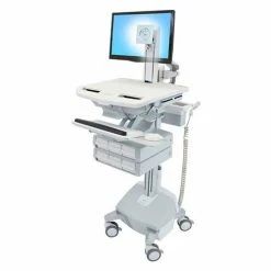 Ergotron® SV44-1362-1 StyleView® Medical Cart with LCD Pivot, LiFe Powered, 6 Drawers