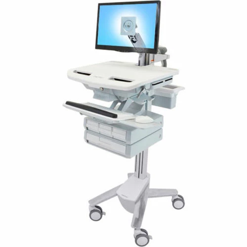 Ergotron® SV43-1240-0 StyleView® Medical Cart with LCD Arm, 4 Drawers - Image 6