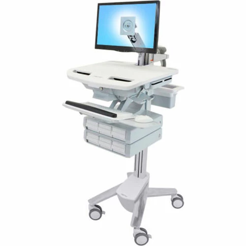 Ergotron® SV43-1260-0 StyleView® Medical Cart with LCD Arm, 6 Drawers - Image 5