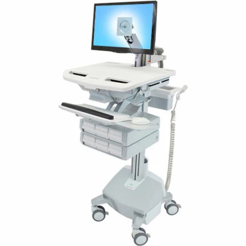 Ergotron® SV44-1262-1 StyleView® Medical Cart with LCD Arm, LiFe Powered, 6 Drawers - Image 5