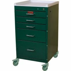 Harloff Mini-Line Short Five Drawer Procedure Cart Key Lock, Sand - 3145K