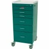 Harloff Mini-Line Tall Six Drawer Procedure Cart with Key Lock, Standard Package, Sand - 3156K