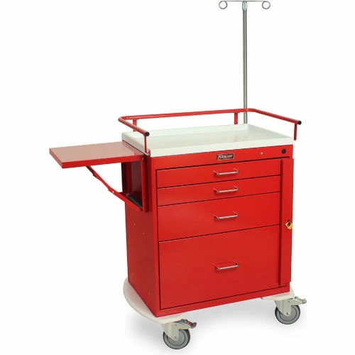 Harloff Classic Short Four Drawer Emergency Crash Cart Specialty Package, Navy - 6301 - Image 2