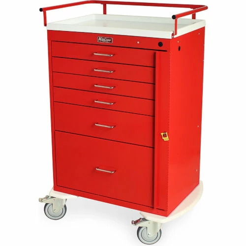 Harloff Classic Tall Six Drawer Emergency Cart Standard Package, Sand - 6400