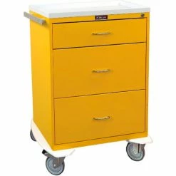 Harloff Classic Line Tall Three Drawer Isolation Cart Standard Package, Navy - 6510
