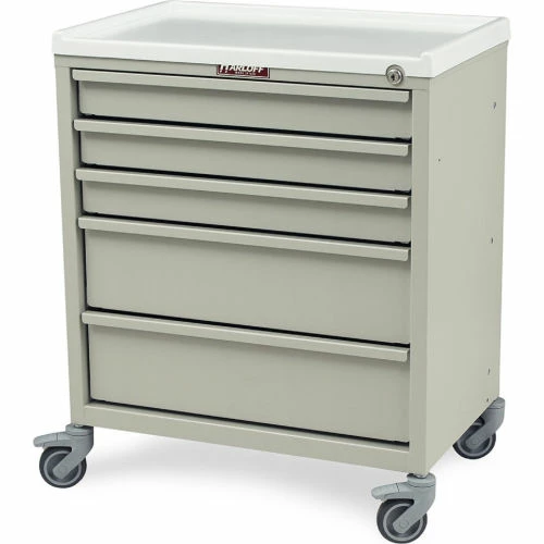 Harloff Compact Economy Treatment Cart with Five Drawers, Sand - ETC-5