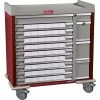 Harloff Standard Line Med-Bin Medication Cart 54 Patient Bin Drawers, Sand - SL54BIN3