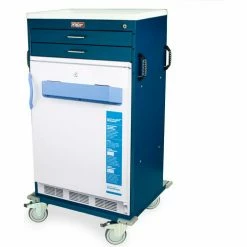 Harloff Mobile Vaccine Storage Cart with 3.2 Cu. Ft. Freezer, 2 Drawers
