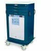 Harloff Mobile Vaccine Storage Cart with 2.4 Cu. Ft. Refrigerator, 3 Drawers