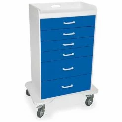 TrippNT™ Locking 6 Drawer Procedure Cart, Global Blue, 31"W x 20"D x 48"H