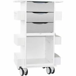 TrippNT™ Deluxe Medical Cart with Clear Sliding Door, 23"W x 19"D x 35"H, Metallic Silver