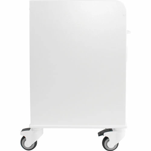 TrippNT Compact Bedside Cart, 1 Locking Drawer, White with White - Image 3