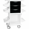 TrippNT Core CL Suture Procedure Cart with Locking Sliding Door, White w/Black