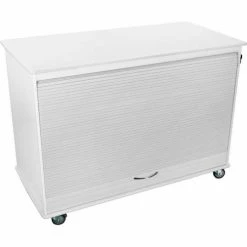 TrippNT™ White Medium Polyethylene Mobile Lab Cabinet, 48"W x 24"D x 35"H