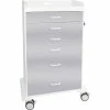 TrippNT Locking 6 Drawer Procedure Cart, Silver Metallic, 31"W x 20"D x 48"H
