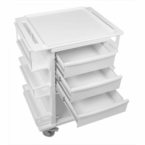 TrippNT Element 01 All Purpose Healthcare Cart, 24"W x 19"D x 36"H, White - Image 2