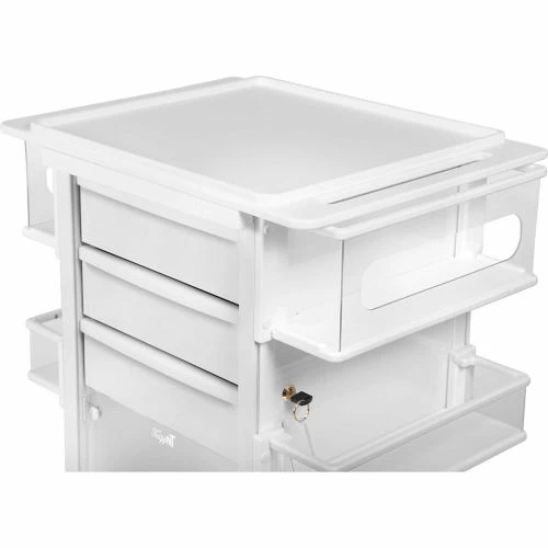 TrippNT Element 01 All Purpose Healthcare Cart, 24"W x 19"D x 36"H, White - Image 4