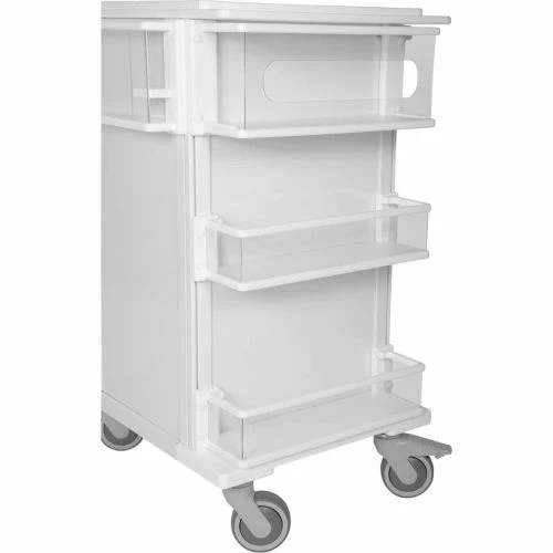TrippNT Element 01 All Purpose Healthcare Cart, 24"W x 19"D x 36"H, White - Image 7