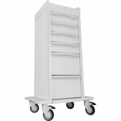 TrippNT™ Element 04 Extra Tall Medical Tower Cart, 6 Drawers, 24"W x 18"D x 47"H, White