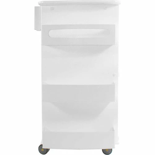 TrippNT White MRI Core DX Lab Cart with Clear Sliding Door, 23"W x 19"D x 33"H - Image 4