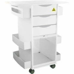 TrippNT™ White MRI Core DX Lab Cart with Extended 29" Top, 29"W x 19"D x 34"H