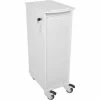 TrippNT Narrow Lockable Medical Lab Cart, White, 12"W x 19"W x 36"H