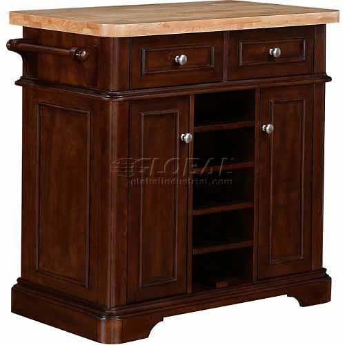 Twin-Star (Tresanti) Tresanti® Fontaine Kitchen Island Cabinet, 36"W x 21"D x 35-3/4"H, Roasted Cherry
