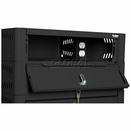 Datum TekStak Storage and Charging Locker with Laminate Top, 10 Bays, Key Lock - Image 3